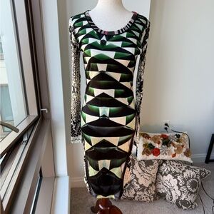 Custo Barcelona Black and White Bodycon Dress